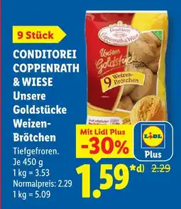Lidl Conditorei coppenrath & wiese unsere goldstücke weizen-brötchen Angebot