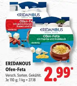 Lidl Eridanous ofen-feta mit getrockneten tomaten, kapern und oliven Angebot