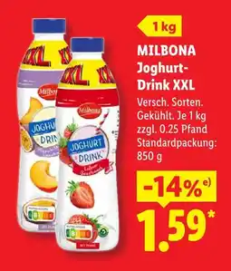 Lidl Milbona joghurt-drink xxl pfirsich Angebot