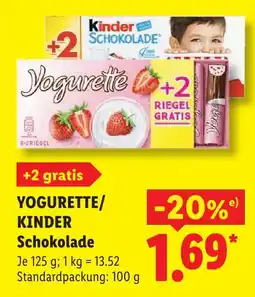 Lidl Ferrero yogurette/ kinder schokolade Angebot
