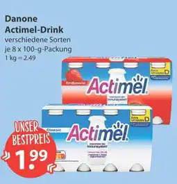 V Markt Danone actimel-drink erdbeere Angebot