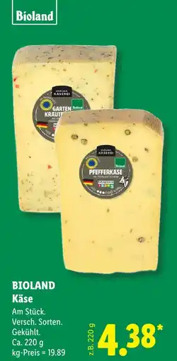 Lidl Bioland gartenkräuter käse Angebot