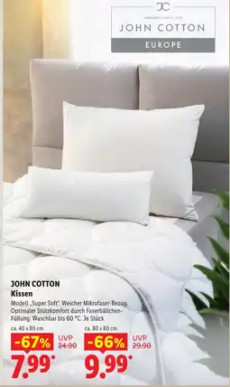 Lidl John cotton kissen ca. 40 x 80 cm Angebot