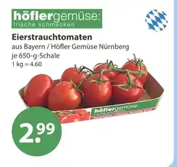 V Markt Höfler gemüse eierstrauchtomaten Angebot