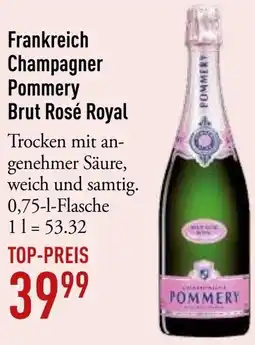 Galeria Markthalle Frankreich Champagner Pommery Brut Rosé Royal Angebot