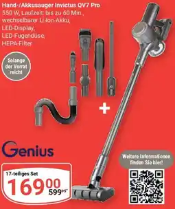 Globus Genius Hand-/Akkusauger Invictus QV7 Pro Angebot