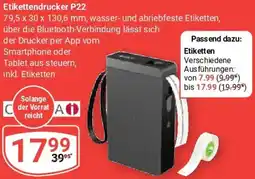 Globus Etikettendrucker P22 Angebot