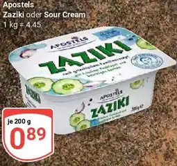 Globus Apostels Zaziki oder Sour Cream Angebot