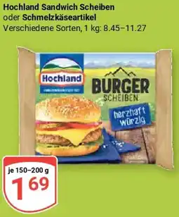 Globus Hochland Sandwich Scheiben oder Schmelzkäseartikel Angebot