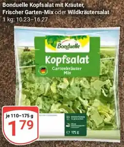 Globus Bonduelle Kopfsalat mit Kräuter, Frischer Garten-Mix oder Wildkräutersalat Angebot