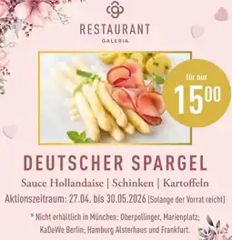 Galeria Markthalle Deutscher spargel Angebot