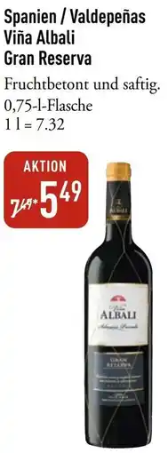 Galeria Markthalle Spanien/Valdepeñas Viña Albali Gran Reserva Angebot