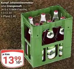 Globus Kumpf Johannisbeernektar oder Orangensaft Angebot