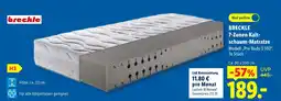 Lidl Breckle 7-zonen kaltschaum-matratze pro body s 592 Angebot