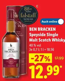 Lidl Ben bracken speyside single malt scotch whisky Angebot