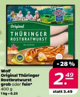 NETTO Wolf Original Thüringer Rostbratwurst grob oder fein Angebot