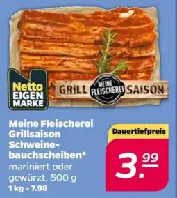 NETTO Meine Fleischerei Grillsaison Schweinebauchscheiben Angebot