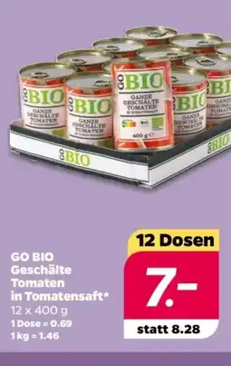 NETTO GO BIO Geschälte Tomaten in Tomatensaft Angebot