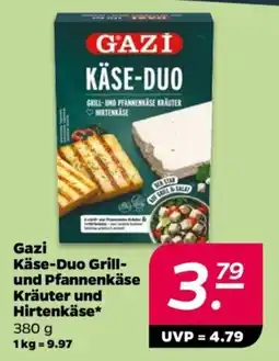 NETTO Gazi Käse-Duo Grill und Pfannenkäse Kräuter und Hirtenkäse Angebot