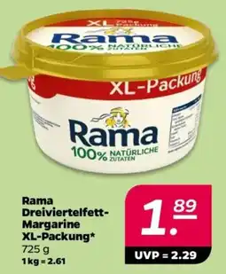 NETTO Rama Dreiviertelfett Margarine XL-Packung Angebot