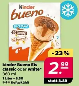 NETTO kinder Bueno Eis classic oder white Angebot