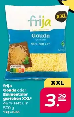 NETTO Frija gouda oder emmentaler gerieben xxl Angebot