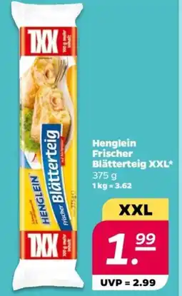 NETTO Henglein Frischer Blätterteig XXL Angebot