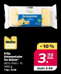 NETTO frija Emmentaler im Stück Angebot