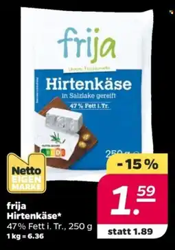 NETTO frija Hirtenkäse Angebot