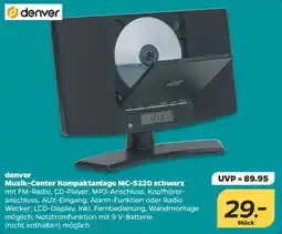NETTO denver Musik-Center Kompaktanlage MC-5220 schwarz Angebot