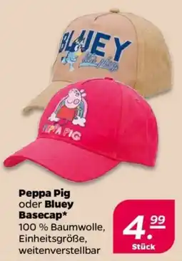 NETTO Peppa Pig oder Bluey Basecap Angebot