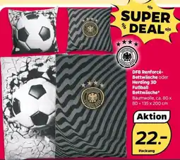 NETTO DFB Renforcé- Bettwäsche oder Herding 3D Fußball Bettwäsche Angebot