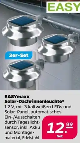 NETTO EASYmaxx Solar-Dachrinnenleuchte Angebot