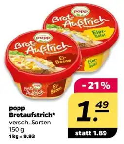 NETTO popp Brotaufstrich Angebot