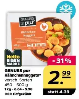 NETTO Genuss pur hähnchennuggets Angebot