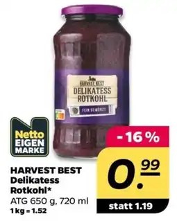 NETTO Harvest best delikatess rotkohl Angebot