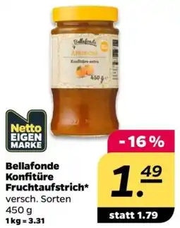 NETTO Bellafonde Konfitüre Fruchtaufstrich Angebot