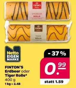 NETTO FINTON'S Erdbeer oder Tiger Rolle Angebot