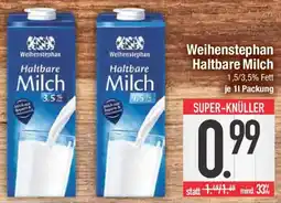 E-Center Weihenstephan Haltbare Milch Angebot