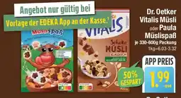 E-Center Dr. Oetker Vitalis Müsli oder Paula Müslispaẞ Angebot