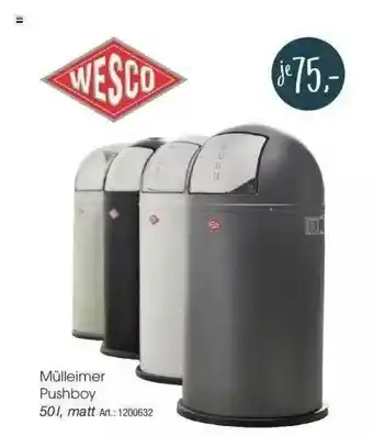 Zurbrüggen Mülleimer Pushboy Wesco Angebot