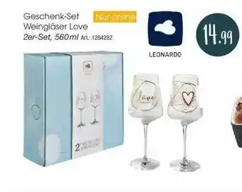 Zurbrüggen Leonardo Geschenk-set Weingläser Love Angebot