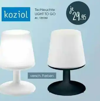 Zurbrüggen Koziol Tischleuchte Light To Go Angebot