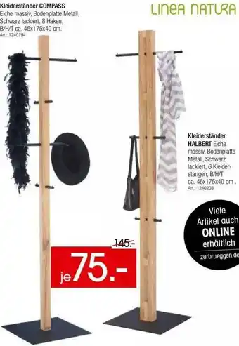 Zurbrüggen Linea Natura Kleiderständer Compass Angebot