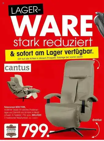 Zurbrüggen Cantus Relaxsessel New York Angebot