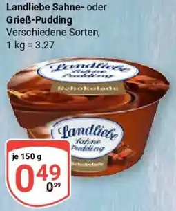 Globus Landliebe Sahne- oder Grieß-Pudding Angebot