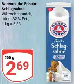 Globus Bärenmarke Frische Schlagsahne Angebot