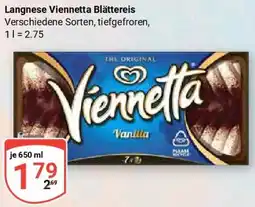 Globus Langnese Viennetta Blättereis Angebot