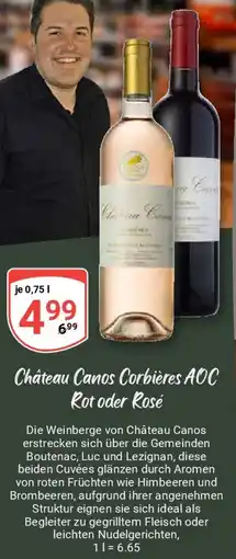 Globus Château Canos Corbières AOC Rot oder Rosé Angebot