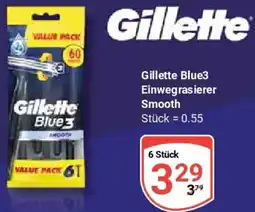 Globus Gillette Blue3 Einwegrasierer Smooth Angebot